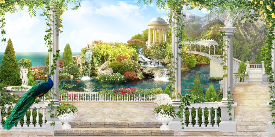 Картина на холсте Райский сад картина, арт hd0615201