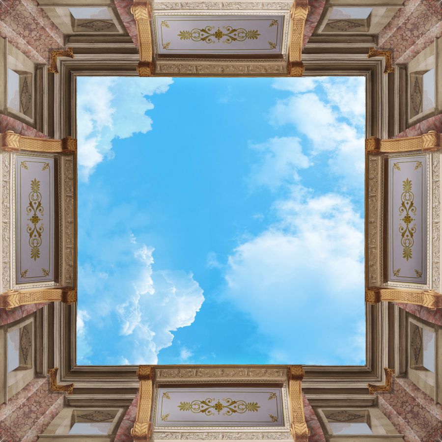 Картина на холсте небо на потолок, арт hd0869901