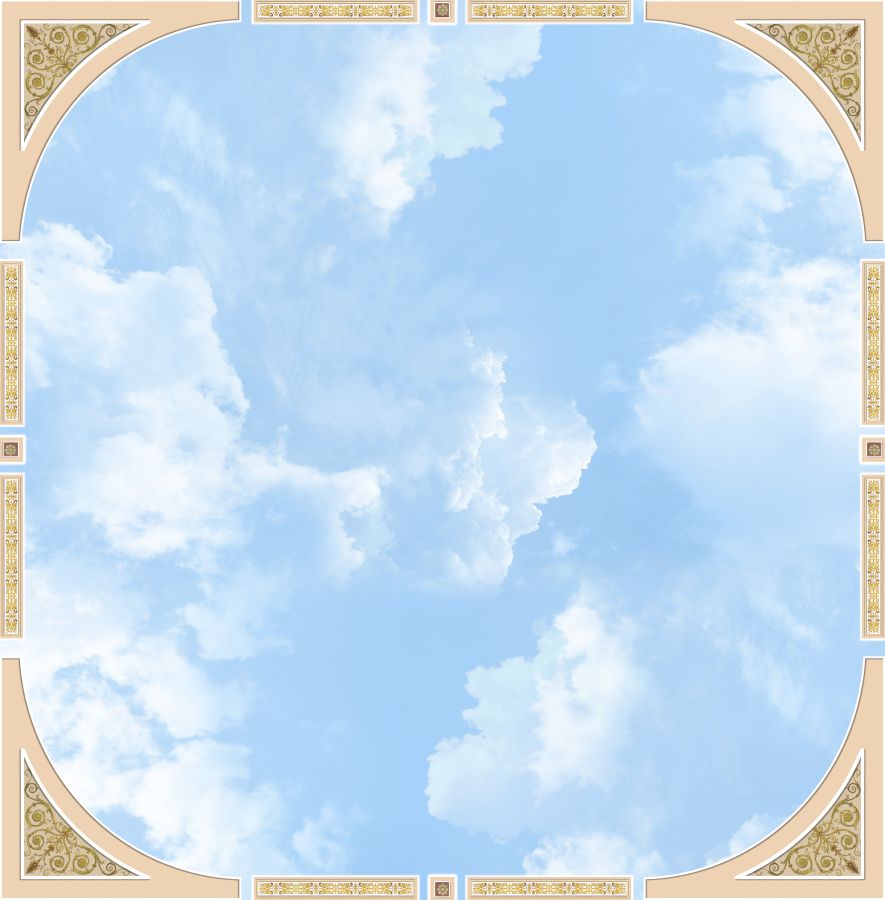 Картина на холсте небо на потолок, арт hd0882501