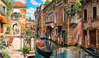Фреска каналы венеции