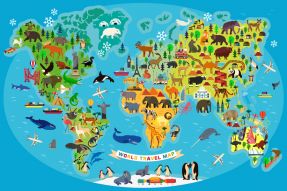 Фреска Карта животного мира