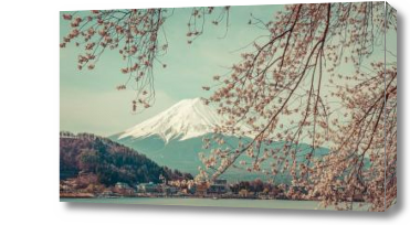 Картина Японский пейзаж с сакурой