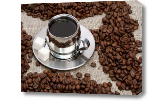 Картина Кружка в кофейных зернах