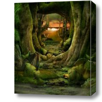 Картина Олень в сказочном лесу