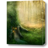 Картина Солнечный сказочный лес